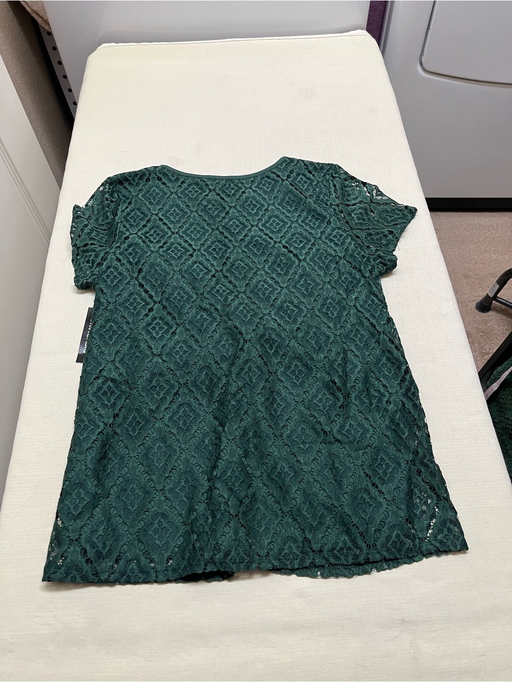 NWT Olivia Blu petite XL green lace blouse - Picture 8 of 13